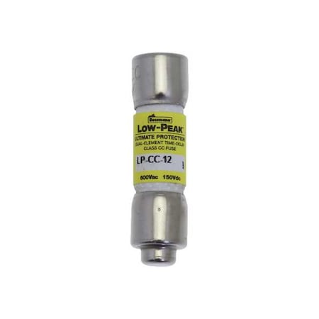 CC Class, Time-Delay, 12A, 600V AC, Non-Indicating MPN:LP-CC-12