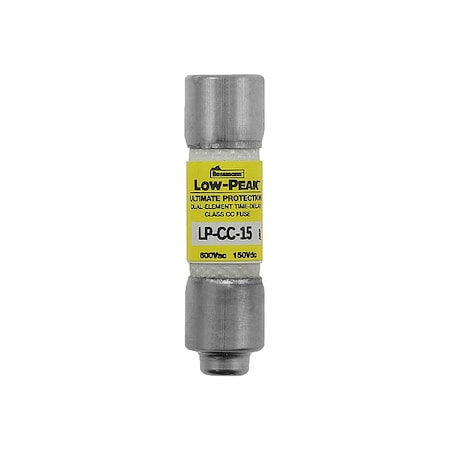 CC Class, Time-Delay, 15A, 600V AC, Non-Indicating MPN:LP-CC-15