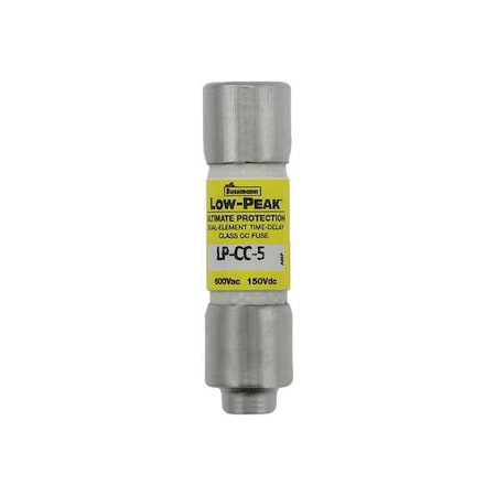 CC Class, Time-Delay, 5A, 600V AC, Non-Indicating MPN:LP-CC-5