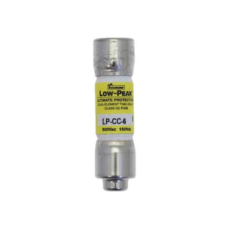 CC Class, Time-Delay, 6A, 600V AC, Non-Indicating MPN:LP-CC-6