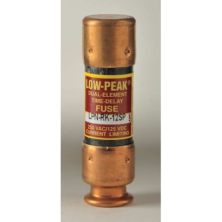 UL Class Fuse, RK1 Class, Time-Delay, 12A, 250V AC, Non-Indicating MPN:LPN-RK-12SP