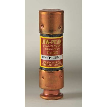 UL Class Fuse, RK1 Class, Time-Delay, 0.50A, 250V AC, Non-Indicating MPN:LPN-RK-1/2SP