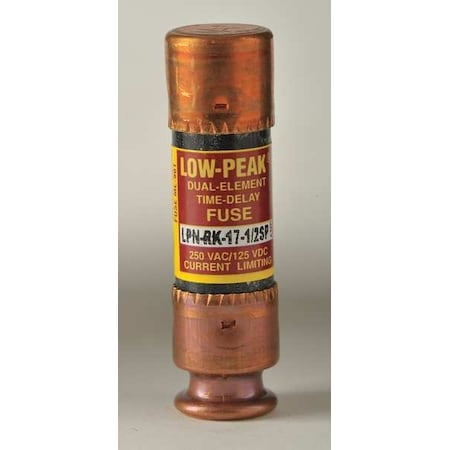 UL Class Fuse, RK1 Class, Time-Delay, 17.50A, 250V AC, Non-Indicating MPN:LPN-RK-17-1/2SP