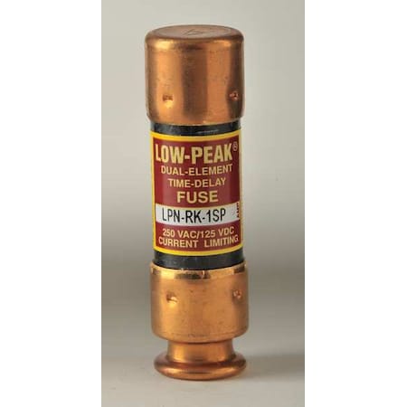UL Class Fuse, RK1 Class, LPN-RK-SP Series, Time-Delay, 1A, 250V AC, Non-Indicating MPN:LPN-RK-1SP