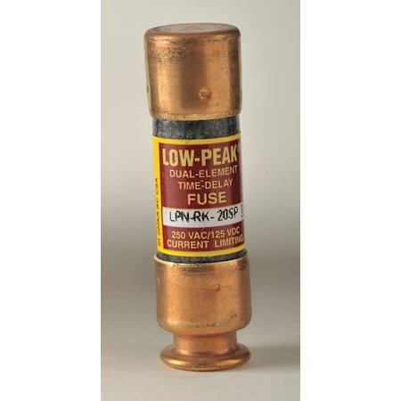 UL Class Fuse, RK1 Class, Time-Delay, 20A, 250V AC, Non-Indicating MPN:LPN-RK-20SP