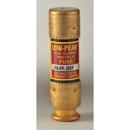 UL Class Fuse, RK1 Class, Time-Delay, 30A, 250V AC, Non-Indicating MPN:LPN-RK-30SP