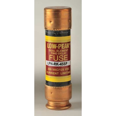 UL Class Fuse, RK1 Class, Time-Delay, 45A, 250V AC, Non-Indicating MPN:LPN-RK-45SP