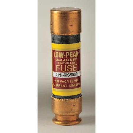 UL Class Fuse, RK1 Class, Time-Delay, 50A, 250V AC, Non-Indicating MPN:LPN-RK-50SP