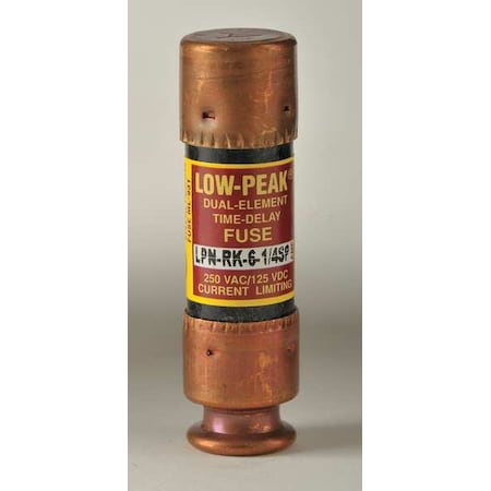 UL Class Fuse, RK1 Class, Time-Delay, 6.25A, 250V AC, Non-Indicating MPN:LPN-RK-6-1/4SP