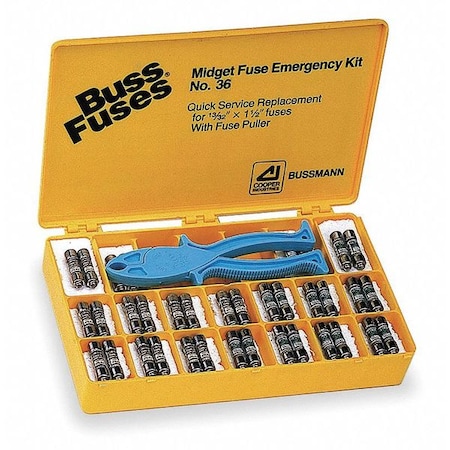 Glass Fuse Kit, ABC, AGC, GJV, GMA, GMC, MDA, MDL, MDV Series, 270 Fuses Included, 1/8 to 30A MPN:NO.270