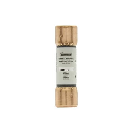 UL Class Fuse, K5 Class, Fast-Acting, 3A, 250V AC, Non-Indicating MPN:NON-3