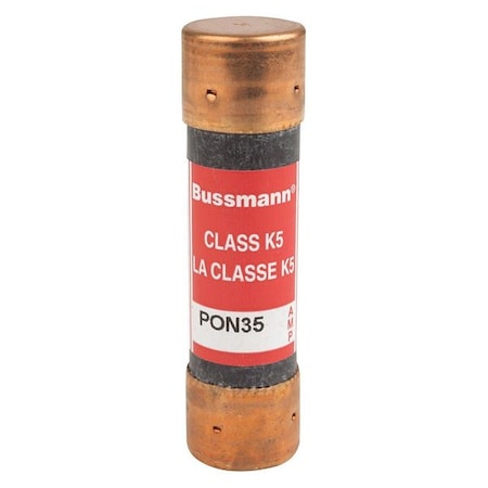 Midget Fuse, Time-Delay, 35A, 250V AC, Non-Indicating, 10kA at 250V AC MPN:PON35