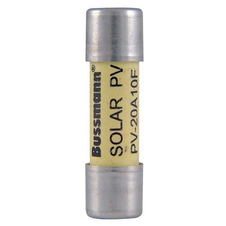 Solar Fuse, PV-F Series, 1A, Fast-Acting, Not Rated, Cylindrical MPN:PV-1A10F