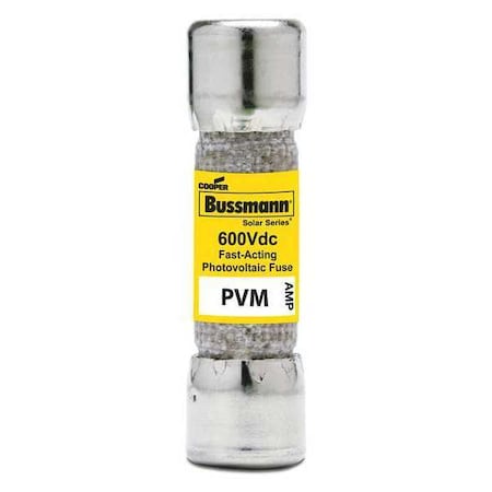 Midget Fuse, Fast-Acting, 12A, Not Rated, Non-Indicating, 50kA at 600V DC MPN:PVM-12