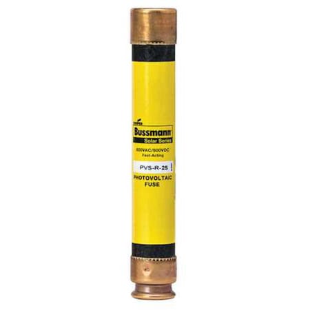 Solar Fuse, 25A, Fast-Acting, 600V AC, Cylindrical MPN:PVS-R-25