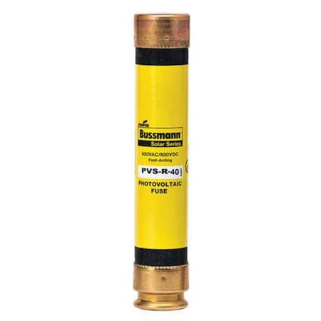 Solar Fuse, 40A, Fast-Acting, 600V AC, Cylindrical MPN:PVS-R-40