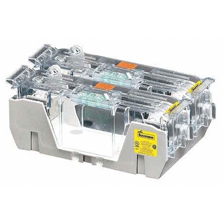 Open Fuse Block, 450 to 600A Amp Range, 250V AC/DC Volt Rating, 2 Poles, Box Lug MPN:RM25600-2CR