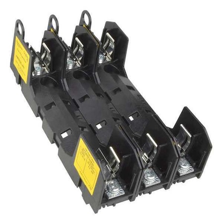 Open Fuse Block, 0 to 30A Amp Range, 600V AC/DC Volt Rating, 3 Poles, Pressure Plate MPN:RM60030-3PR