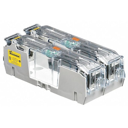 Open Fuse Block, 110 to 200A Amp Range, 600V AC/DC Volt Rating, 2 Poles, Box Lug MPN:RM60200-2CR