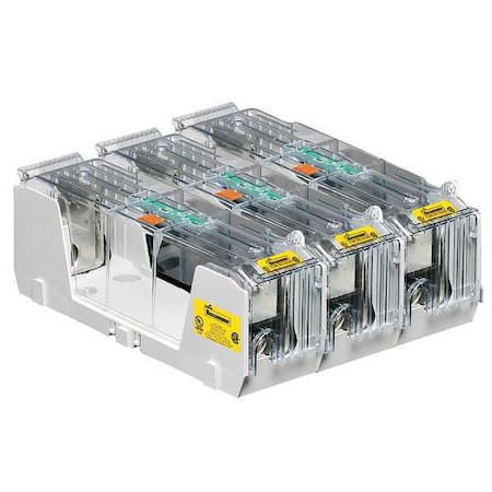 Open Fuse Block, 225 to 400A Amp Range, 600V AC/DC Volt Rating, 3 Poles, Box Lug MPN:RM60400-3CR