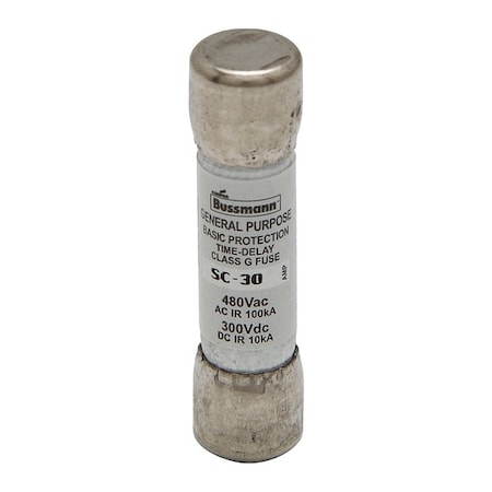UL Class Fuse, G Class, Time-Delay, 30A, 480V AC, Non-Indicating MPN:SC-30