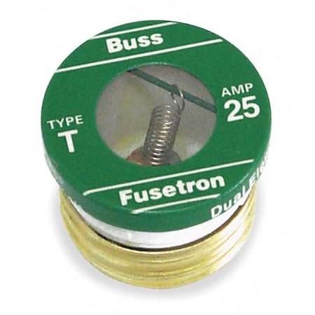 Plug Fuse, 8A, 10kA at 125V AC, 4 PK MPN:T-8