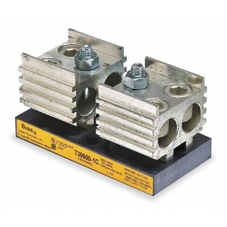 Open Fuse Block, T UL Class, 300V AC/DC Volt Rating, 1 Poles, Box Lug MPN:T30600-1C
