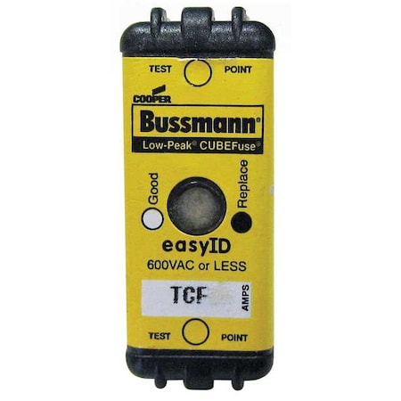 UL Class Fuse, CF Class, Time-Delay, 15A, 600V AC, Indicating MPN:TCF15