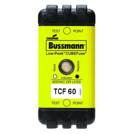 UL Class Fuse, CF Class, Time-Delay, 60A, 600V AC, Indicating MPN:TCF60