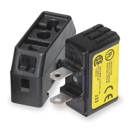 Finger Safe Fuse Block, 1 to 60A Amp Range, 600V AC/300V DC Volt Rating, 1 Poles, Box Lug MPN:TCFH60N