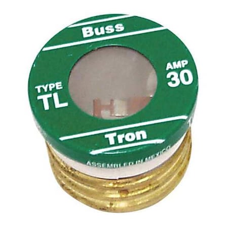 Plug Fuse, 30A, 10kA at 125V AC, 4 PK MPN:TL-30