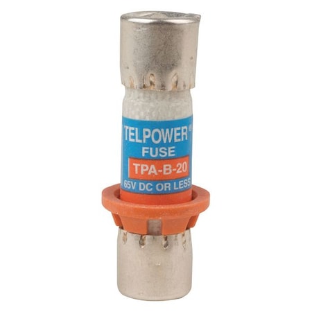 Telecom Protection Fuse, 20A, Fast-Acting, Not Rated, Cylindrical MPN:TPA-B-20