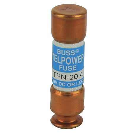 Telecom Protection Fuse, TPN Series, 20A, Fast-Acting, Not Rated, Cylindrical MPN:TPN-20