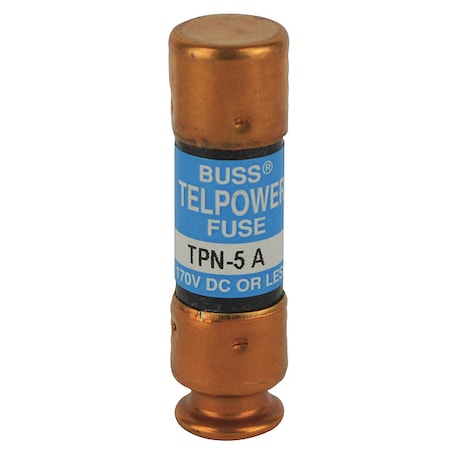 Telecom Protection Fuse, TPN Series, 5A, Fast-Acting, Not Rated, Cylindrical MPN:TPN-5