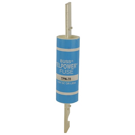 Telecom Protection Fuse, TPN Series, 70A, Fast-Acting, Not Rated, Blade MPN:TPN-70