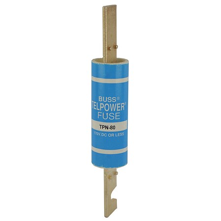 Telecom Protection Fuse, TPN Series, 80A, Fast-Acting, Not Rated, Blade MPN:TPN-80