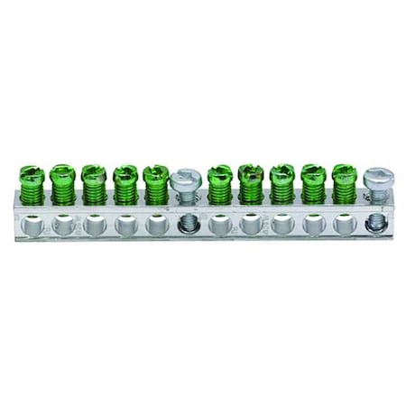Terminal Ground Bar + (1) 2/0 Lug - Ch/b MPN:GBKP2120