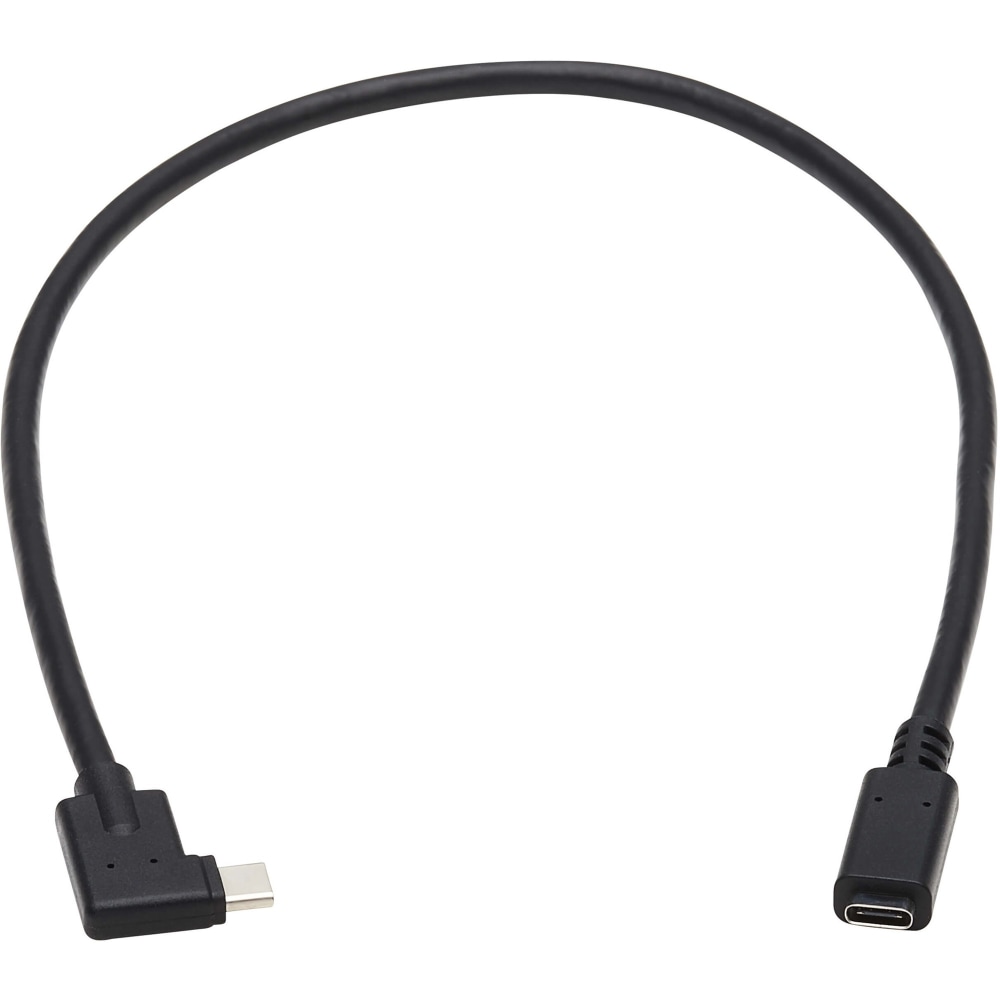 Eaton Tripp Lite Series USB-C Extension Cable (M/F) - USB 3.2 Gen 2 (10Gbps), Thunderbolt 3 Compatible, Right-Angle Plug, 20 in. (0.5 m) MPN:U421-20N-G2-RA