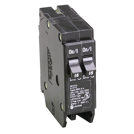 Circuit Breaker, BD Series, 15A, 1 Pole, 120V AC, 10kA MPN:BD1515