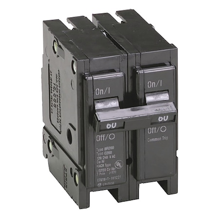 Circuit Breaker, BR Series, 60A, 2 Pole, 120/240V AC, 10kA MPN:BR260