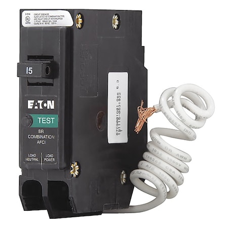 Circuit Breaker, BR Series, 15A, 1 Pole, 120V AC, 10kA MPN:BRN115AF