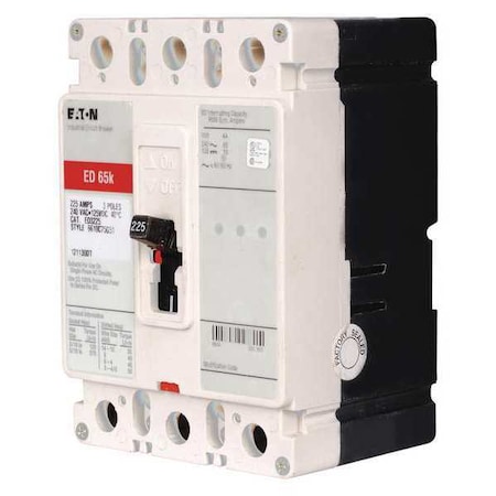 Molded Case Circuit Breaker, ED Series, 225A, 3 Pole, 240V AC, 65kA at 240V AC MPN:ED3225