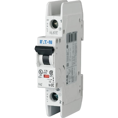 IEC Miniature Circuit Breaker, FAZ-NA Series, 4A, 1 Pole, Not Rated, 10kA at 277/480V AC, C Curve MPN:FAZ-C4/1-NA-DC-SP