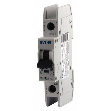IEC Miniature Circuit Breaker, FAZ-NA Series, 2A, 1 Pole, 277/480V AC, 10kA at 277/480V AC, D Curve MPN:FAZ-D2/1-NA-SP