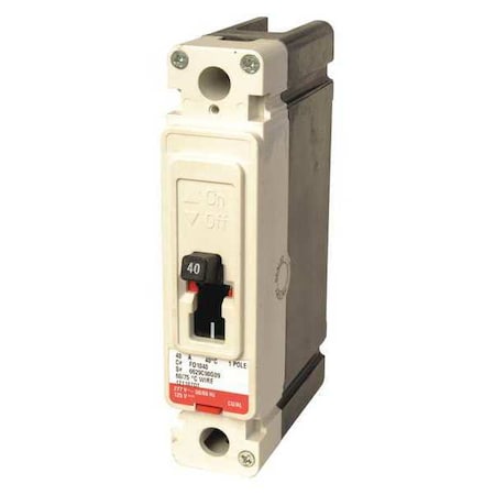 Molded Case Circuit Breaker, FD Series, 30A, 1 Pole, 347V AC, 35kA at 277V AC MPN:FD1030