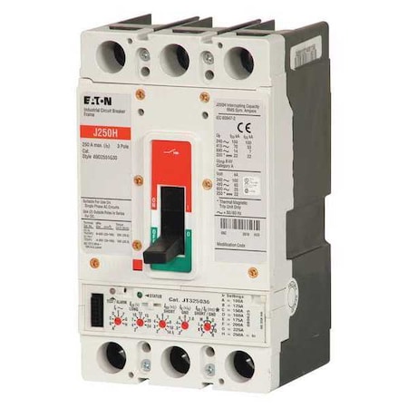 Molded Case Circuit Breaker, JD Series, 150A, 3 Pole, 600V AC, 65kA at 240V AC MPN:JD3150