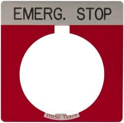 Square, Legend Plate - Emergency Stop MPN:10250TS13