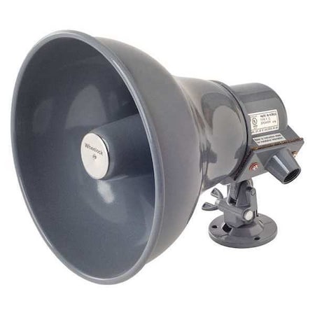 Horn, Fire Alarm, Continuous/Pulse, 25/70V, 93 to 102dB, Steel, Gray, Wall Mount MPN:CN105941