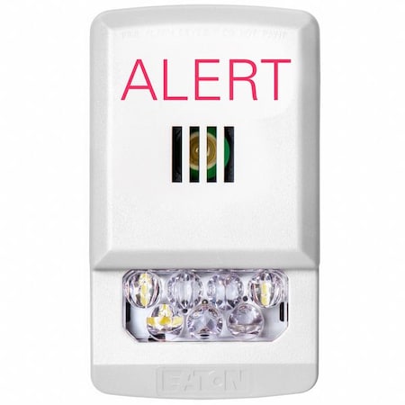 Horn Strobe, Horn, Continuous/Pulse, 24V, 86 dBA, Plastic, White, Wall Mount MPN:ELHSW-AL
