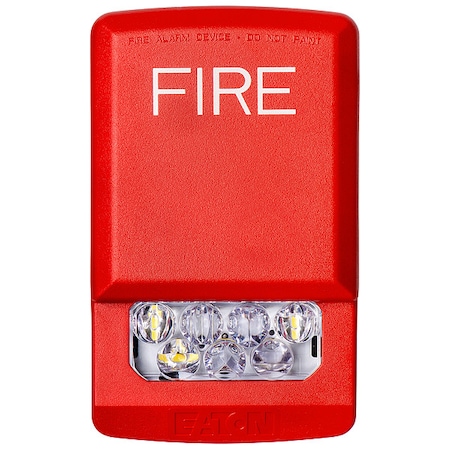 Strobe Light, Red, LED, 24V, 60 FPM, Not Applicable Dia., Wall MPN:ELSTR